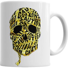 Baskı Dükkanı KB2991 Caution Skull Porselen Kupa Bardak