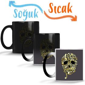 Baskı Dükkanı KB2991 Caution Skull Porselen Kupa Bardak