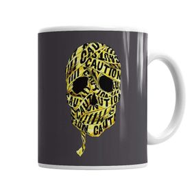 Baskı Dükkanı KB2991 Caution Skull Porselen Kupa Bardak