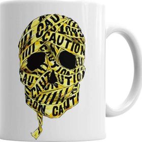 Baskı Dükkanı KB2991 Caution Skull Porselen Kupa Bardak