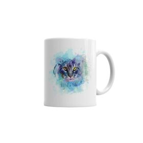Baskı Dükkanı KB2996 Cat Color Kedi Porselen Kupa Bardak