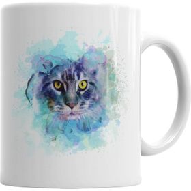 Baskı Dükkanı KB2996 Cat Color Kedi Porselen Kupa Bardak