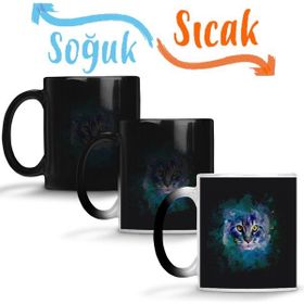 Baskı Dükkanı KB2996 Cat Color Kedi Porselen Kupa Bardak