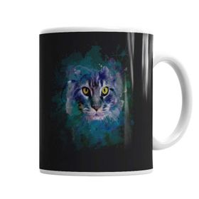 Baskı Dükkanı KB2996 Cat Color Kedi Porselen Kupa Bardak