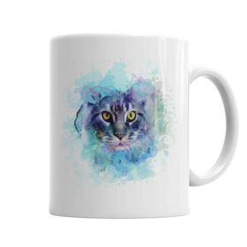 Baskı Dükkanı KB2996 Cat Color Kedi Porselen Kupa Bardak