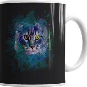 Baskı Dükkanı KB2996 Cat Color Kedi Porselen Kupa Bardak