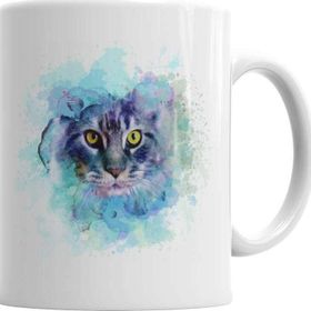 Baskı Dükkanı KB2996 Cat Color Kedi Porselen Kupa Bardak