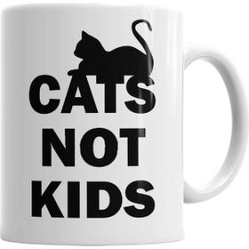 Baskı Dükkanı KB300 Cats Not Kids Kediler Çocuklar Değil Kedili Kupa Bardak