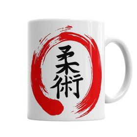 Baskı Dükkanı KB3017 Kanji Jiu Jitsu Porselen Kupa Bardak