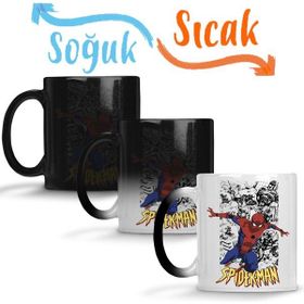 Baskı Dükkanı KB3049 Homem Aranha Spider Man Porselen Kupa Bardak