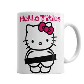 Baskı Dükkanı KB3054 Hello Tities Porselen Kupa Bardak