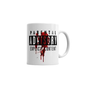 Baskı Dükkanı KB3104 Parental Advisory Explicit Content Porselen Kupa Bardak