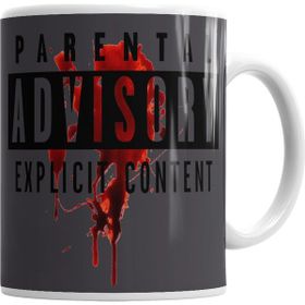 Baskı Dükkanı KB3104 Parental Advisory Explicit Content Porselen Kupa Bardak
