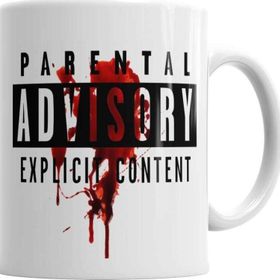 Baskı Dükkanı KB3104 Parental Advisory Explicit Content Porselen Kupa Bardak