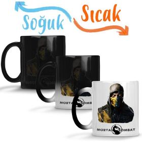 Baskı Dükkanı KB3143 Mortal Kombat Scorpion And Sub Zero Porselen Kupa Bardak