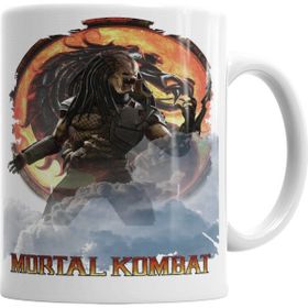 Baskı Dükkanı KB3144 Mortal Kombat Predator Game Porselen Kupa Bardak