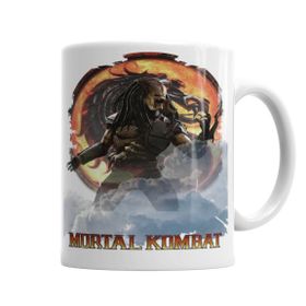 Baskı Dükkanı KB3144 Mortal Kombat Predator Game Porselen Kupa Bardak