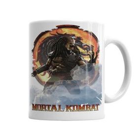 Baskı Dükkanı KB3144 Mortal Kombat Predator Game Porselen Kupa Bardak