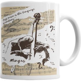 Baskı Dükkanı KB3157 Mingus Partitura Porselen Kupa Bardak