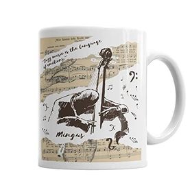 Baskı Dükkanı KB3157 Mingus Partitura Porselen Kupa Bardak