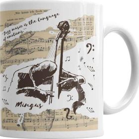 Baskı Dükkanı KB3157 Mingus Partitura Porselen Kupa Bardak