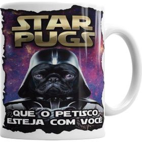 Baskı Dükkanı KB3215 Star Pugs Köpek Porselen Kupa Bardak