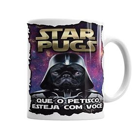 Baskı Dükkanı KB3215 Star Pugs Köpek Porselen Kupa Bardak