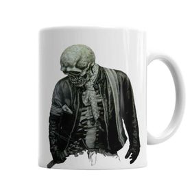 Baskı Dükkanı KB3225 Skull Music Müzik Porselen Kupa Bardak