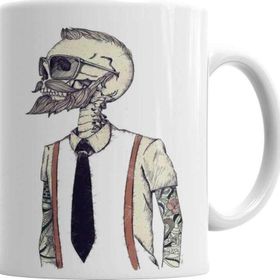 Baskı Dükkanı KB3226 Skull Executivo Porselen Kupa Bardak