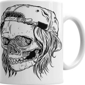 Baskı Dükkanı KB3227 Skull Bones Porselen Kupa Bardak