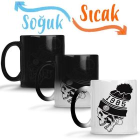 Baskı Dükkanı KB3229 Skull Boina Porselen Kupa Bardak