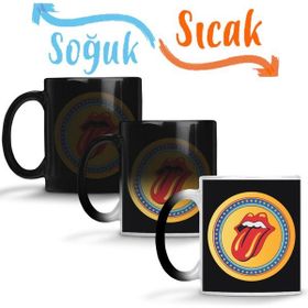 Baskı Dükkanı KB3242 Rolling Stones Porselen Kupa Bardak