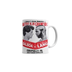 Baskı Dükkanı KB3243 Rocky Balboa Ve Clubber Lang Porselen Kupa Bardak
