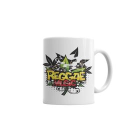 Baskı Dükkanı KB3254 Reggae Music Müzik Porselen Kupa Bardak