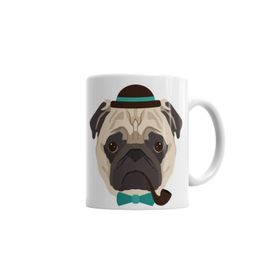 Baskı Dükkanı KB3274 Pug Perfil Köpek Porselen Kupa Bardak