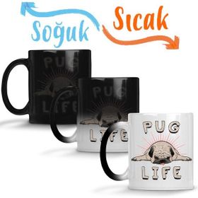 Baskı Dükkanı KB3275 Pug Life Köpek Porselen Kupa Bardak