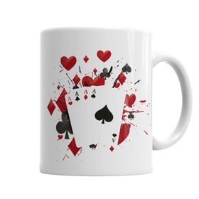 Baskı Dükkanı KB3290 Poker Porselen Kupa Bardak