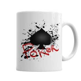 Baskı Dükkanı KB3291 Poker Splatter Porselen Kupa Bardak