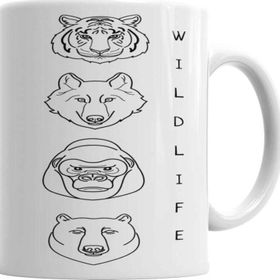 Baskı Dükkanı KB3301 Wild Life Porselen Kupa Bardak