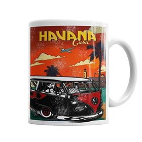 Baskı Dükkanı KB3327 Volkswagen Kombi Havana Porselen Kupa Bardak