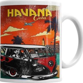 Baskı Dükkanı KB3327 Volkswagen Kombi Havana Porselen Kupa Bardak