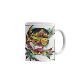 Baskı Dükkanı KB3359 Tribal Indian With Demon Horns Porselen Kupa Bardak