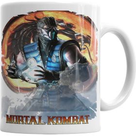 Baskı Dükkanı KB3385 Sub Zero Mortal Kombat Game Porselen Kupa Bardak