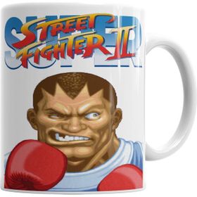 Baskı Dükkanı KB3391 Street Fighter 2 Balrog Porselen Kupa Bardak