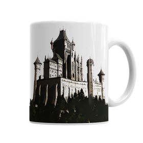 Baskı Dükkanı KB3403 Castelo Medieval Porselen Kupa Bardak