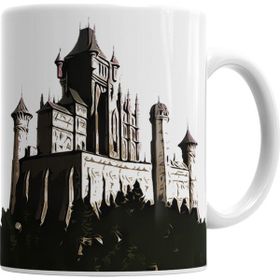 Baskı Dükkanı KB3403 Castelo Medieval Porselen Kupa Bardak