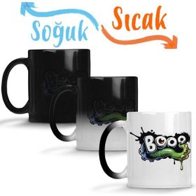 Baskı Dükkanı KB3430 Booo Porselen Kupa Bardak