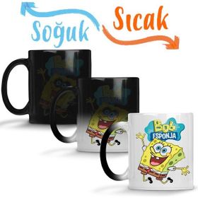 Baskı Dükkanı KB3440 Bob Esponja Sünger Bob Porselen Kupa Bardak