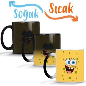 Baskı Dükkanı KB3440 Bob Esponja Sünger Bob Porselen Kupa Bardak