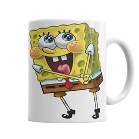 Baskı Dükkanı KB3440 Bob Esponja Sünger Bob Porselen Kupa Bardak
